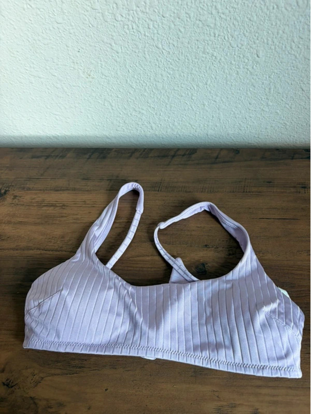 Aerie purple scoop tie back swim top size S. Removable pads